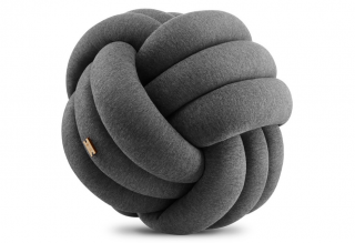 Polštářek uzel Ball, 32 cm Barva: tmavě šedá melanž