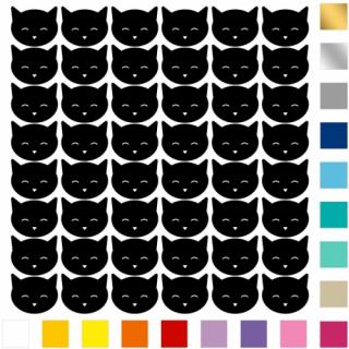 Samolepka na zeď Kočičky I Barva: Černá 070