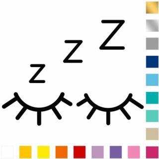 Samolepka na zeď Spící oči Barva: Béžová 082