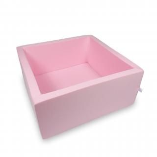 Suchý bazének bez kuliček hranatý, pudrová růžová Rozměr: 110x110x40 cm