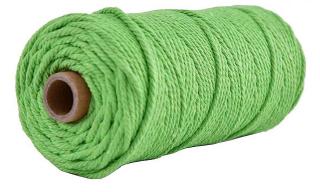 Bavlněný provaz CORD / tl. 3 mm Barva: Zelená