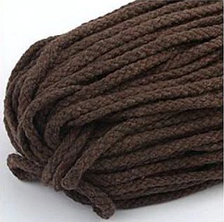 Bavlněný provaz splétaný ROPE macramé / 5 mm Barva: Čokoládová