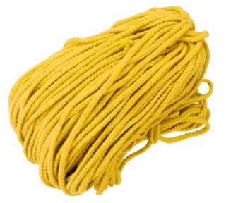 Bavlněný provaz splétaný ROPE macramé / 5 mm Barva: Žlutá