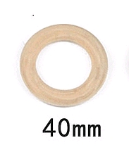 Dřevěné kroužky na macramé a dekorace Barva: Průměr 4 cm / 10 ks