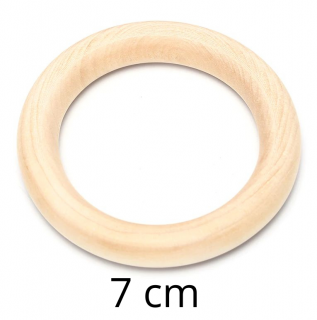 Dřevěné kroužky na macramé a dekorace Barva: Průměr 7 cm / 5 ks