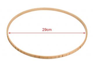 Dřevěný rám - kruh na pletení a lapače Délka: 29 cm