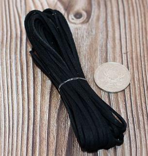 Kožená šňůra barvená tl. 3 mm / délka 5 m Barva: Černá