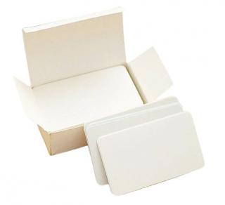 Kraft cedulky - papírové kartičky jednoduché / sada 100 ks Barva: Bílá