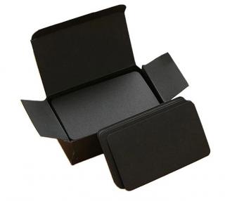 Kraft cedulky - papírové kartičky jednoduché / sada 100 ks Barva: Černá