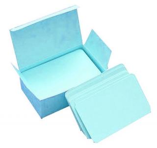 Kraft cedulky - papírové kartičky jednoduché / sada 100 ks Barva: Modrá
