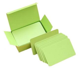 Kraft cedulky - papírové kartičky jednoduché / sada 100 ks Barva: Zelená