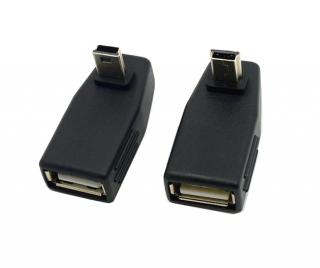 miniUSB (male) - USB (female) / 2 ks úhlové redukce