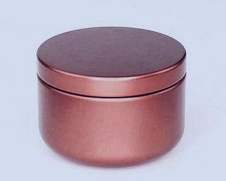 Plechová krabička víčkem metalická 50 ml Barva: Kávová