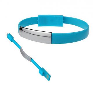 USB - 8pin kabel NÁRAMEK pro iPhone 5/6 Barva: Modrá, Délka: do 25 cm, Konektor: iPhone 5/6