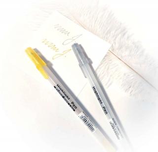 Zlaté a stříbrné gelové pero Barva: Stříbrná