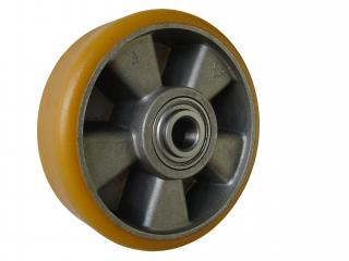 Kolečko přední hliníkový střed polyuretanová obruč průměr 180 mm 400 kg 14180-19