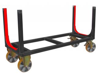Plošinový vozík na hutní materiál a tyče - 2400 KG