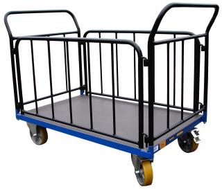 PROFI Plošinový vozík na lité podlahy, ohradový Rozměry (mm): 700 x 1100