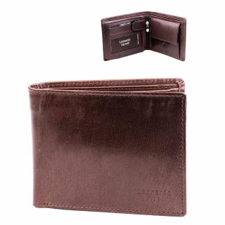 Luxusní pánská kožená peněženka hnědá premium kůžě značky Leonardo Verrelli 679