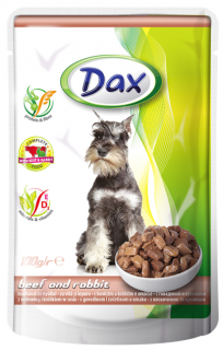 DAX kapsička pro psy hovězí+králík 100g 24ks/bal