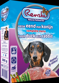 Renske Fresh Menu Dog 395g - Adult kachní a králičí