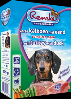 Renske Fresh Menu Dog 395g - Adult krůta + kachna