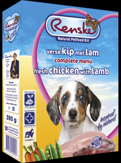 Renske Fresh Menu Dog 395g - Puppy jehněčí + kuřecí