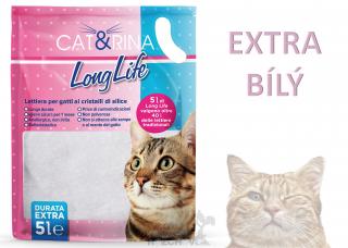 Silikonová podestýlka pro kočky CAT&RINA extra bílá 5l