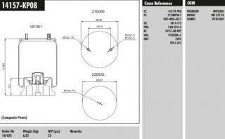 Měch per. SMB 4157-08 kompl. s plast. zvonem