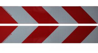 Reflexní samolepa 705x140mm červeno/bílá - pár L+P (705x140mm )