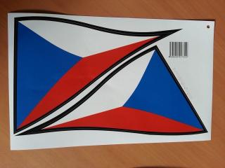 Samolepka vlajka ČR velká 28x17 cm