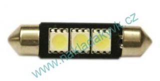 Žárovka LED 24V/ 5W SW10x36 - bílá / 2ks