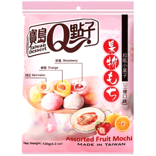 Rýžové koláčky Mochi ovocné mini - mix 120g