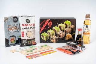 Startovací set na sushi s ozdobnými hůlkami v dárkovém balení