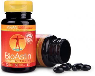 BioAstin Havajský astaxanthin Vegan Balení: 12 mg astaxanthinu / 50 kapslí