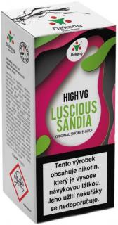 Liquid Dekang High VG Luscious Sandia 10ml (Vodní meloun) Síla nikotinu: 3mg
