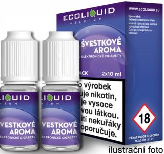 Liquid Ecoliquid Premium 2Pack Plum 2x10ml (Švestka) Síla nikotinu: 18mg