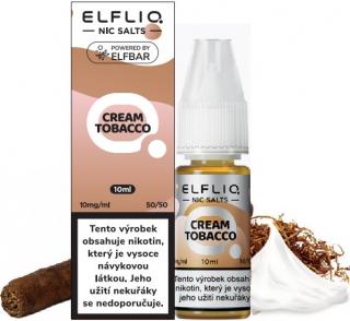 Liquid ELFLIQ Nic SALT Cream Tobacco 10ml Síla nikotinu: 10mg