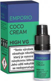 Liquid EMPORIO High VG Coco Cream 10ml Obsah nikotinu: 6 mg