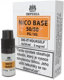 Nikotinová báze CZ IMPERIA 5x10ml PG50/VG50 Síla nikotinu: 3mg