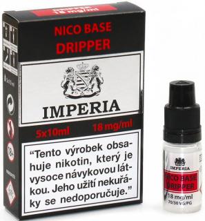Nikotinová báze CZ IMPERIA Dripper 5x10ml PG30-VG70 Síla nikotinu: 18mg