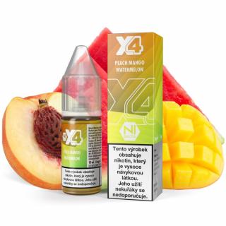 X4 Bar Juice - Broskev, mango a meloun 10ml Síla nikotinu: 10mg