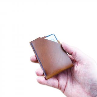 Kožena peněženka MINI 2.0 Barva kůže: Black, Barva nitě: Červená