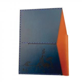 Kožený obal Passportka 1.0 Barva kůže: Cognac, Barva přihrádky: Cognac, Barva nitě: Modrá