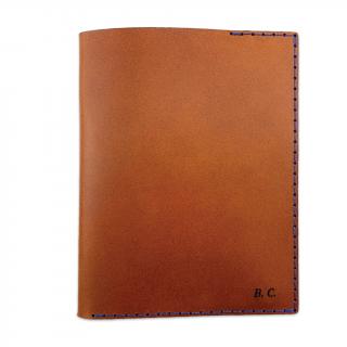 Kožený obal Passportka 2.0 Barva kůže: Black, Barva přihrádky: Cognac, Barva nitě: Khaki