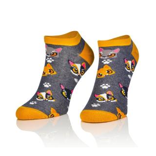 Ponožky s kočkami - nízké - dámské, pánské vel. 36-40 (dámské)