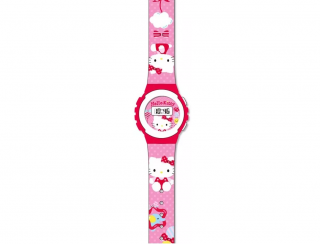 Silikonové digitální hodinky s kočičkou Hello Kitty