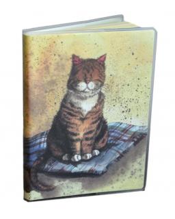 Zápisník s malovanou kočkou - design Alex Clark