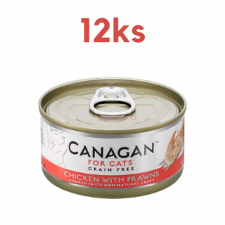 Canagan Cat konzerva Kuře a Krevety 12 x 75 g