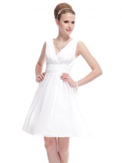 Bílé jednoduché šaty Velikost: XS (US 4)